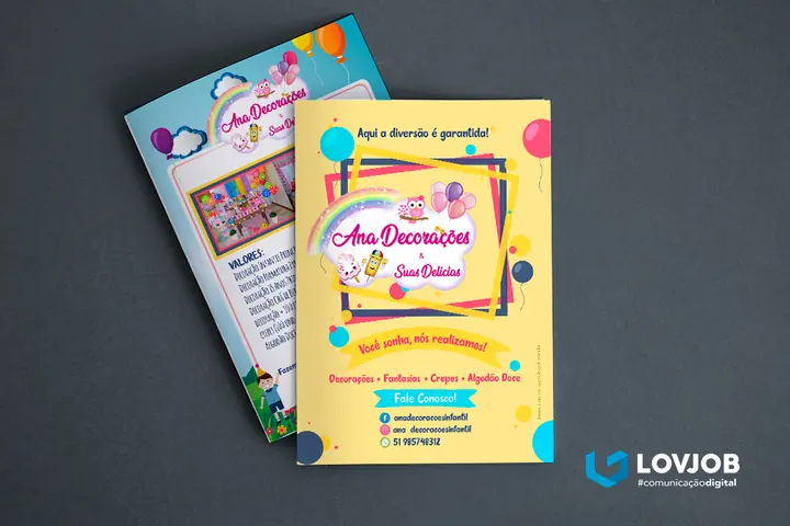 Folheto para Ana Decorações