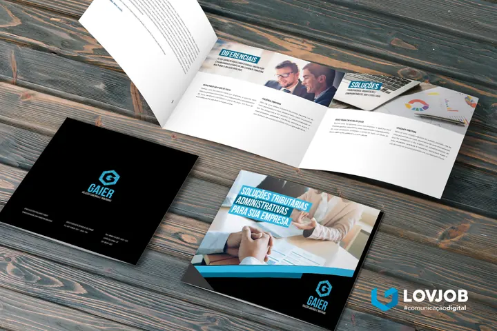 Folder institucional para Gaier Contabilidade