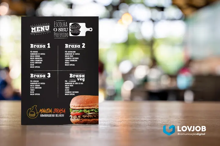 Cardápio para Manda Brasa Hamburgueria