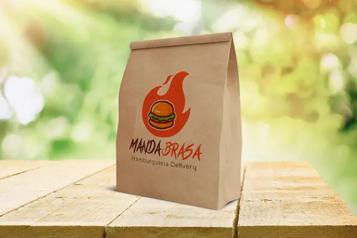 Sacola de delivery para Manda Brasa Hamburgueria