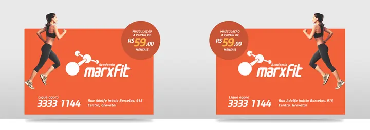 Design de placas para Marxfit Academias