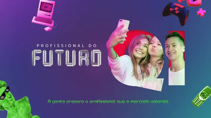 Campanha "Profissional do futuro" para QI Faculdade
